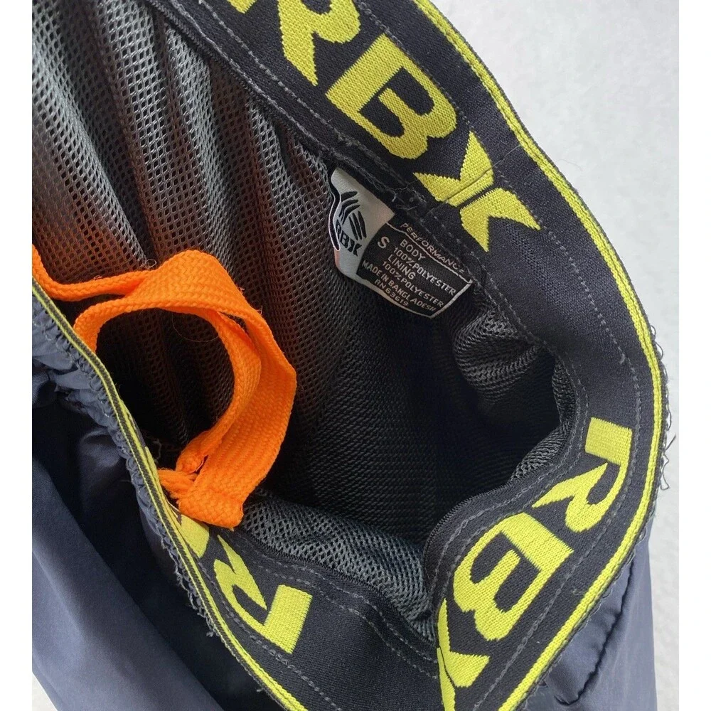 RBX Performance Men's Small Blue Track Pants Mesh Lined Orange Zipper Joggers S
